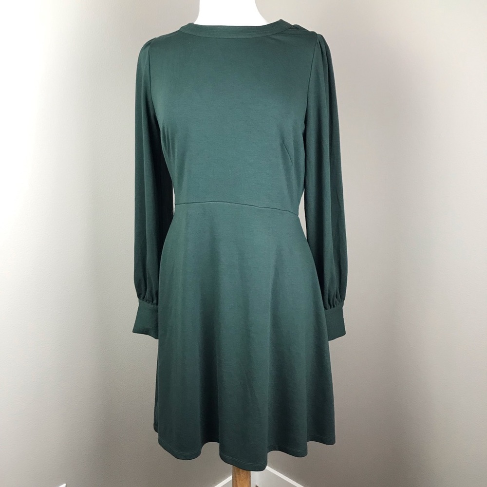 LOFT Long-Sleeve Dress w/ Button Cuff Detail | Sz8